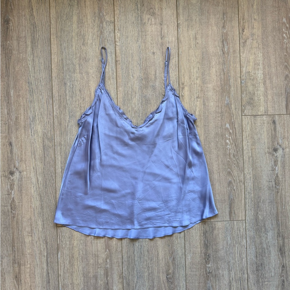 Aritzia Lavender Satin Camisole with Delicate Straps